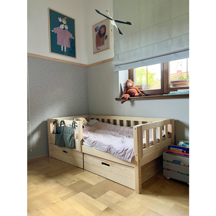 Kinderbed hout met lades 80x160